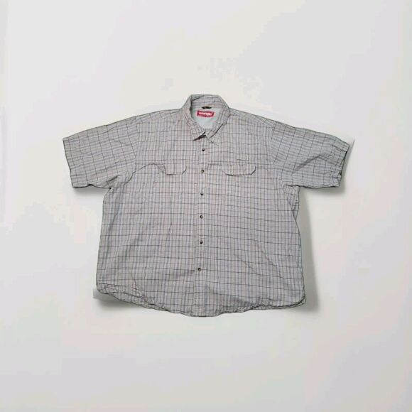 Wrangler, Hero, 3X Large, Mens Button Down, Brown Western Short Sleeve 4808 - Picture 1 of 6